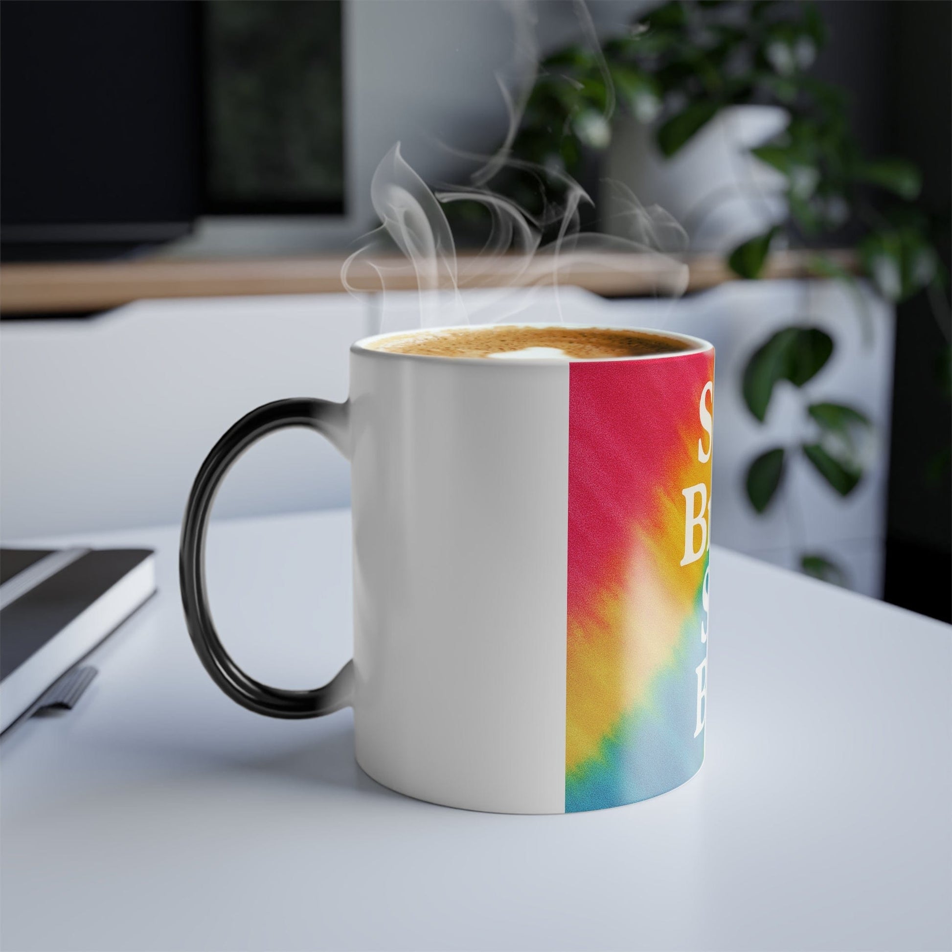 Printify Mug 11oz Start Bright, Stay Bold Color Morphing Mug – Heat-Reactive Magic Coffee Cup