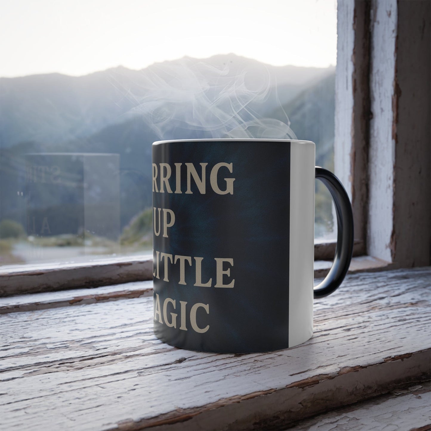 Printify Mug 11oz Stirring Up a Little Magic Color Morphing Mug – Heat-Reactive Ceramic Cup (11oz)