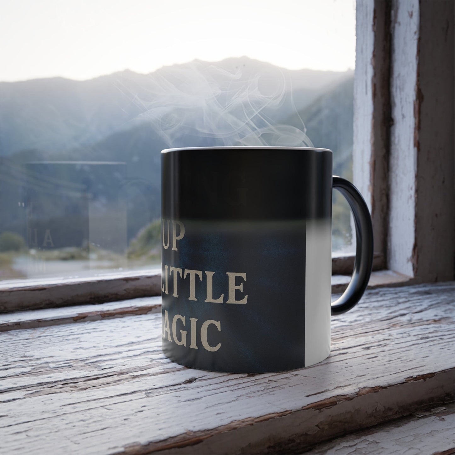 Printify Mug 11oz Stirring Up a Little Magic Color Morphing Mug – Heat-Reactive Ceramic Cup (11oz)