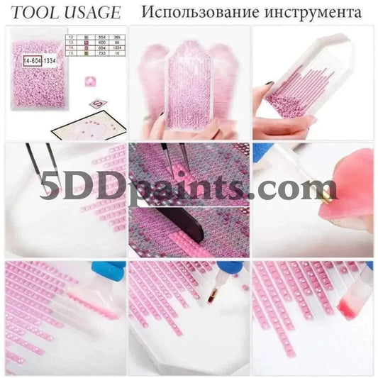 5DDPaints.com arts and crafts kit "Sunset Strike" Diamond Painting Kit