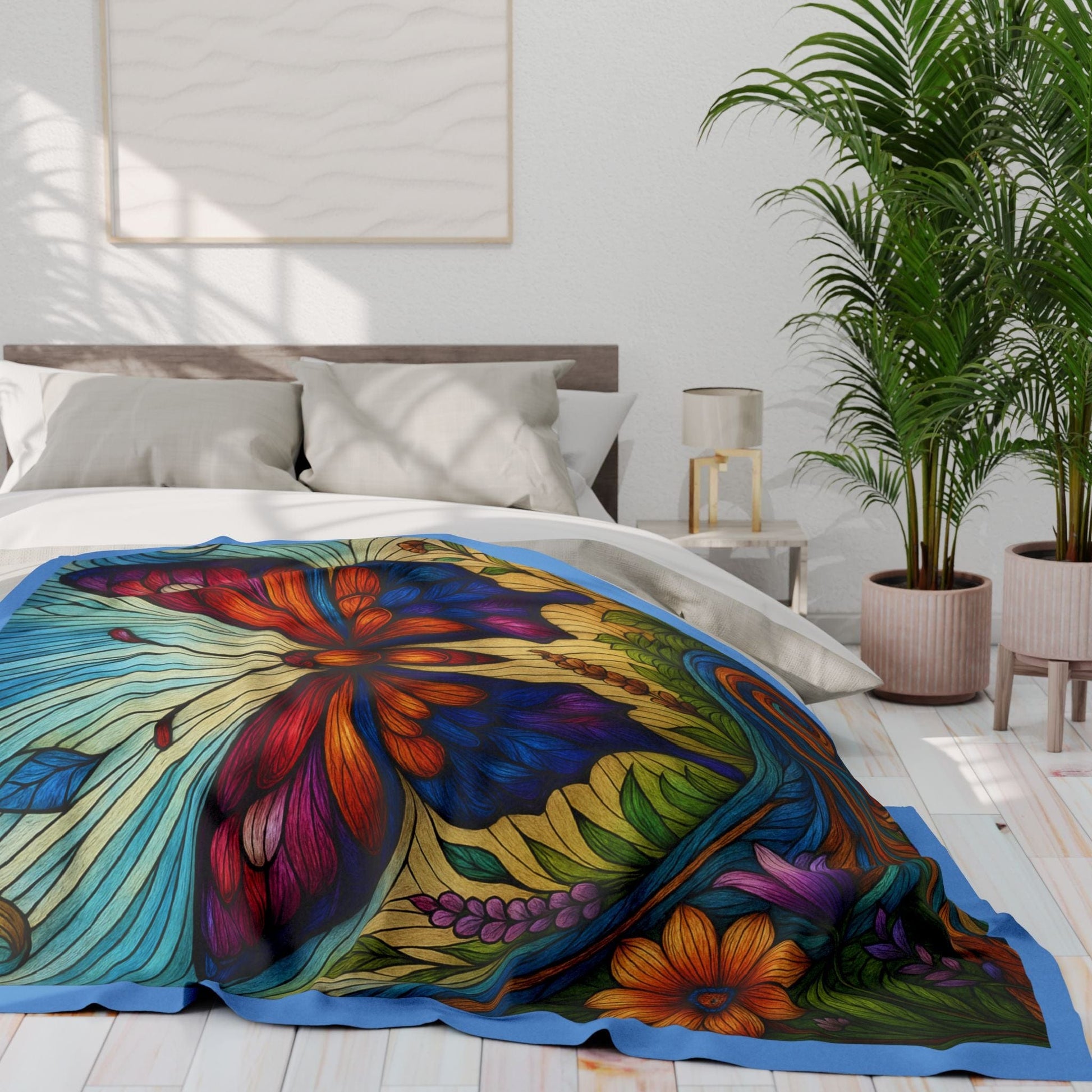 Printify Home Decor Vibrant Butterfly Comfort - Arctic Fleece Blanket