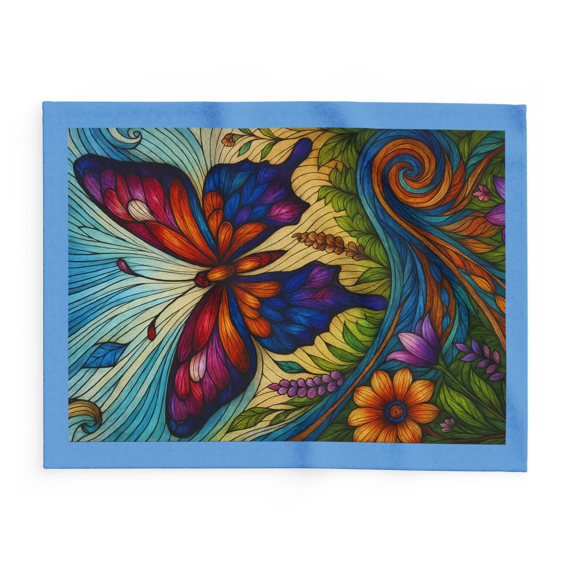 Printify Home Decor Vibrant Butterfly Comfort - Arctic Fleece Blanket