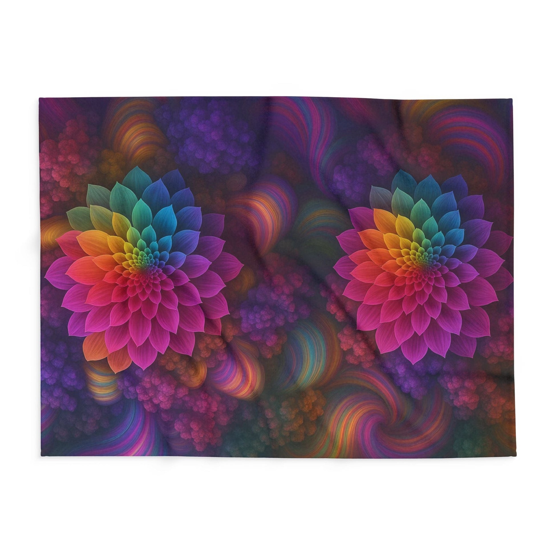 Printify Home Decor Vibrant Floral Arctic Fleece Blanket
