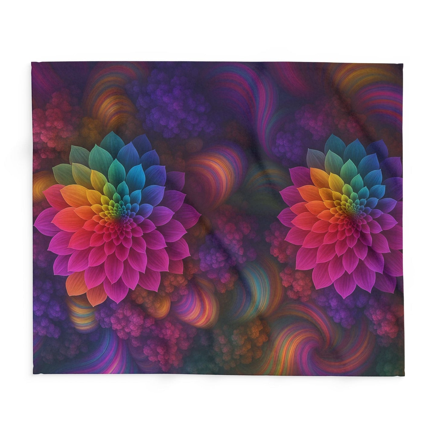 Printify Home Decor Vibrant Floral Arctic Fleece Blanket