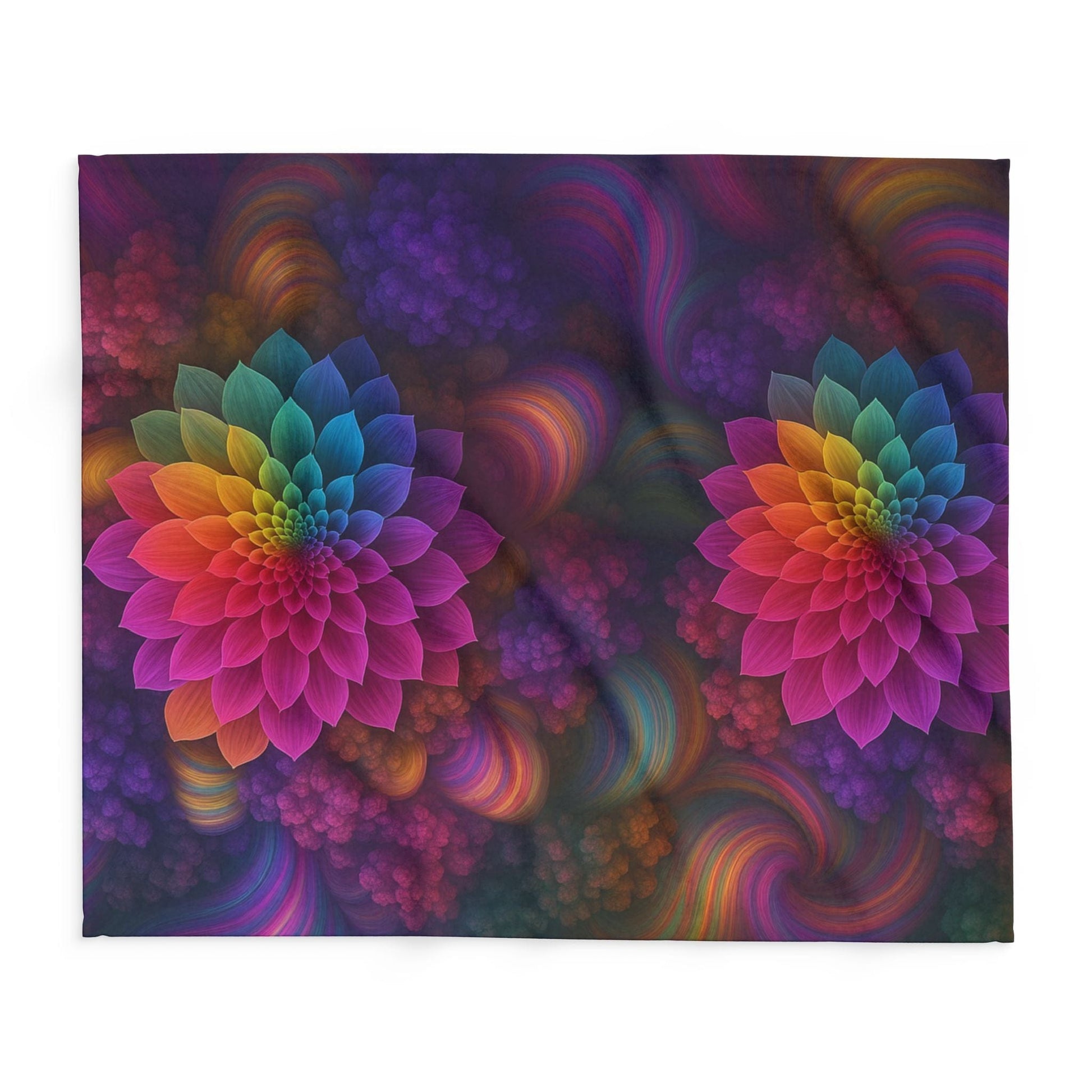 Printify Home Decor Vibrant Floral Arctic Fleece Blanket