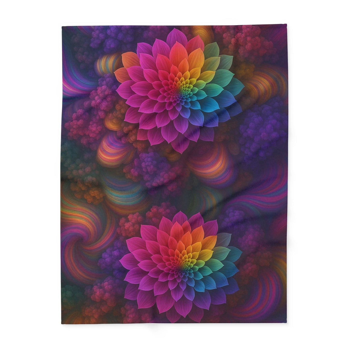 Printify Home Decor 60" × 80" Vibrant Floral Arctic Fleece Blanket