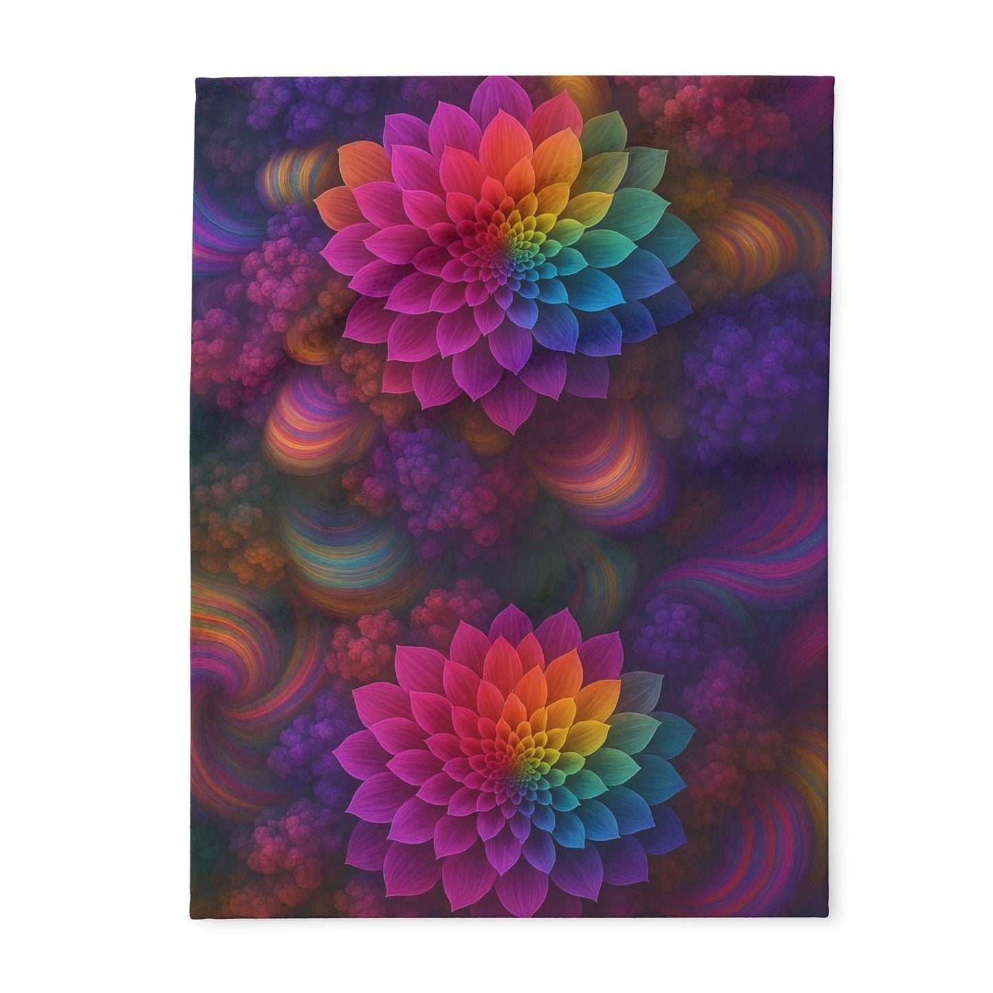 Printify Home Decor 30'' × 40'' Vibrant Floral Arctic Fleece Blanket