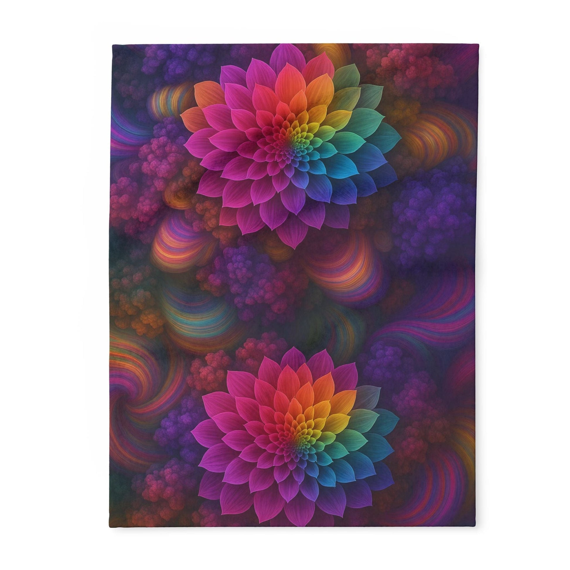 Printify Home Decor 30'' × 40'' Vibrant Floral Arctic Fleece Blanket