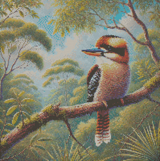 5DDPaints.com arts and crafts kit Vibrant Kookaburra Diamond Painting