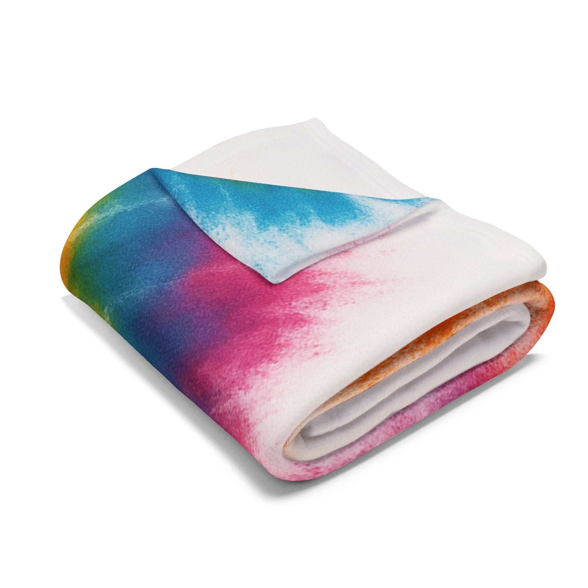 Printify Home Decor Vibrant Tie-Dye Fleece Blanket – Cozy Throw for Energy and Joy