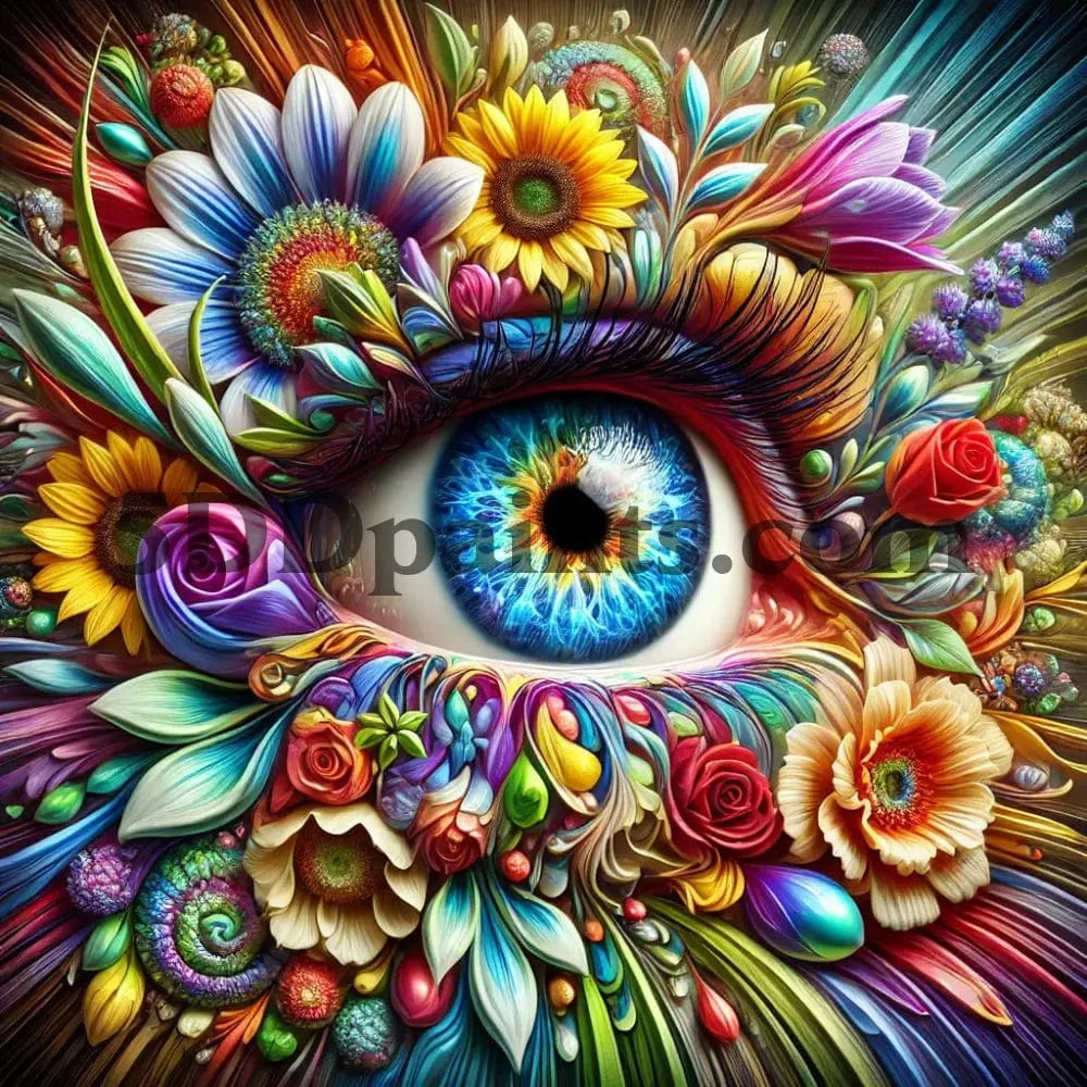 5DDPaints.com arts and crafts kit Vision in Bloom Diamond Painting Kit