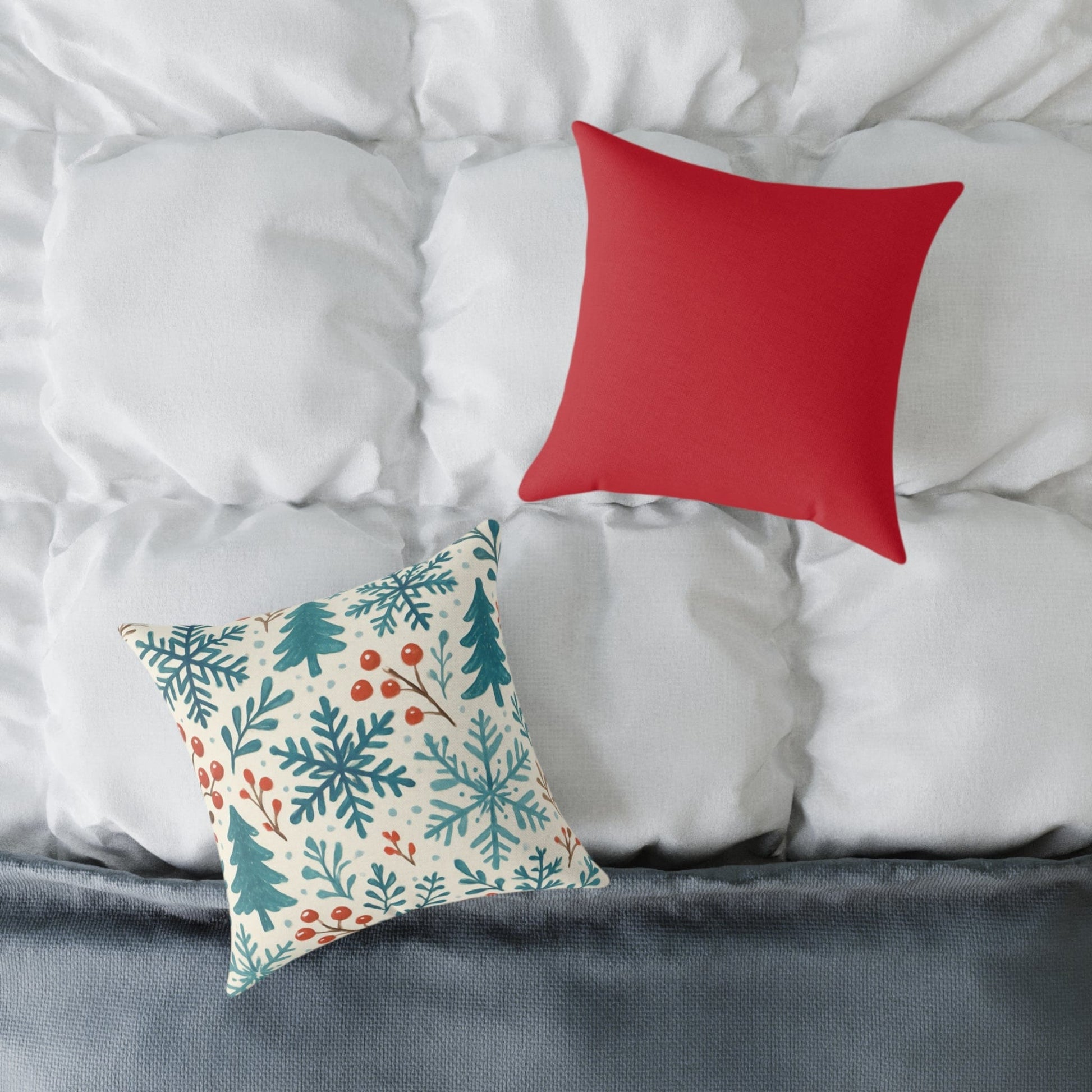 Printify Home Decor 16" × 16" Winter Wonderland Pillow – Festive Holiday Cushion, Cozy Home Accent