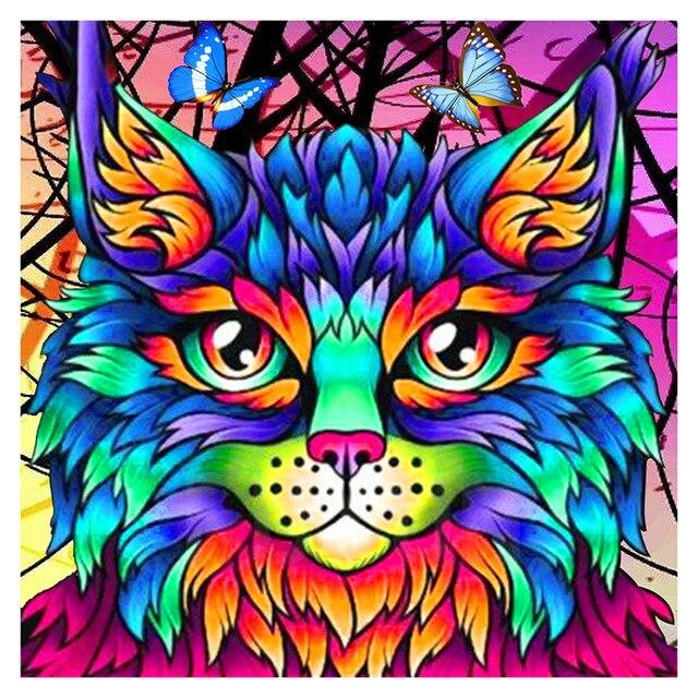 Amazello decoration A / 20X20cm 5D Diamond Painting Colorful Animals **Round Drills Only**