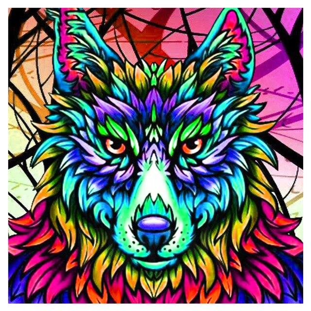 Amazello decoration C / 20X20cm 5D Diamond Painting Colorful Animals **Round Drills Only**
