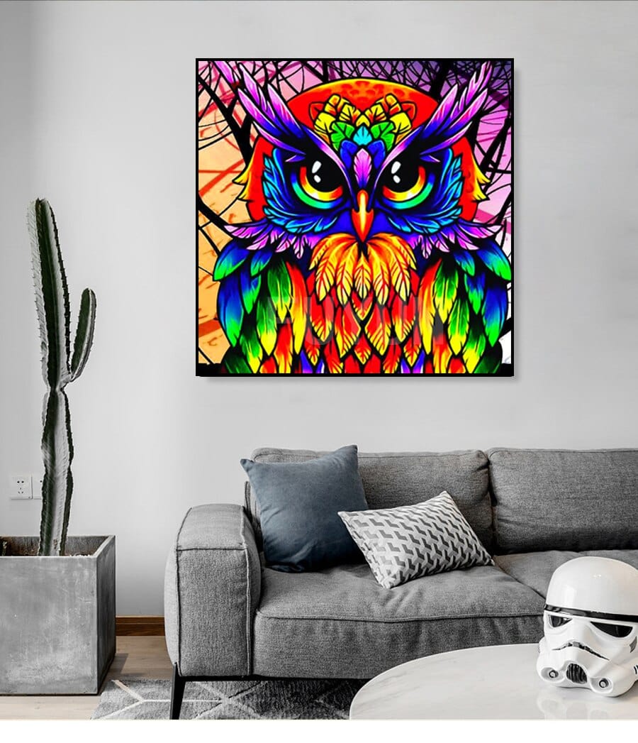 Amazello decoration 5D Diamond Painting Colorful Animals **Round Drills Only**