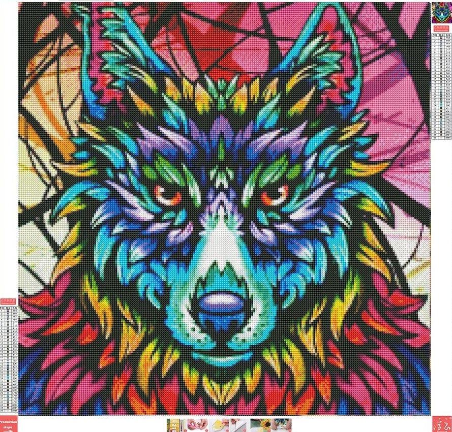 Amazello decoration 5D Diamond Painting Colorful Animals **Round Drills Only**