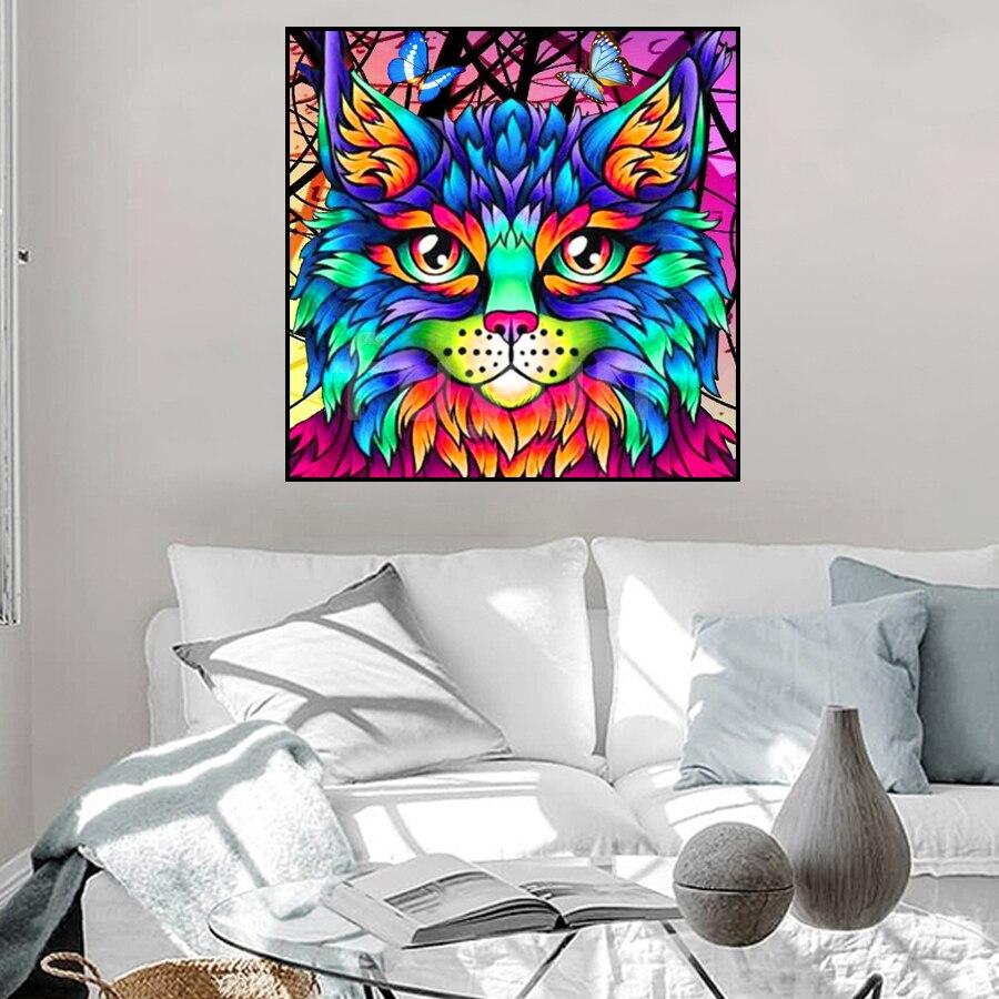 Amazello decoration 5D Diamond Painting Colorful Animals **Round Drills Only**