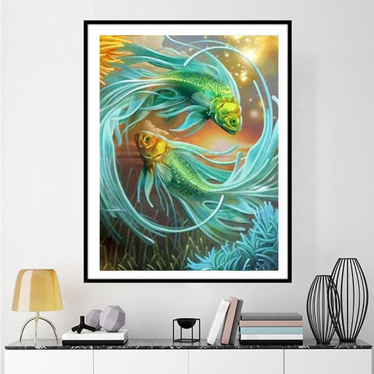Amazello home decor 5D Diamond Painting Goldfish