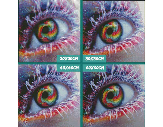 Amazello home decor 5D Diamond Painting Icy Eye