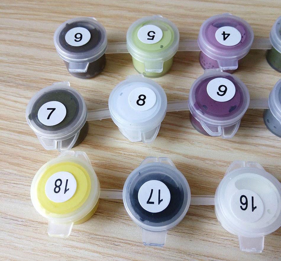 Amazello home decor Paint by Numbers Cycling