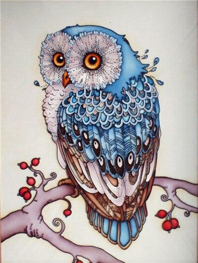 Amazello decoration SZHC4-4336 / 40x50cm No Frame Paint by Numbers Owl Mini Collection