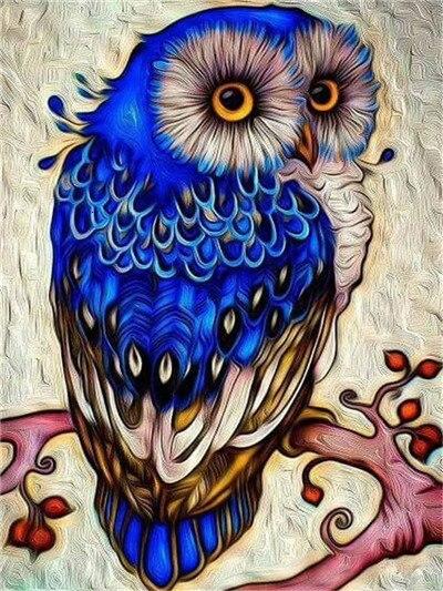 Amazello decoration SZHC4-4327 / 40x50cm No Frame Paint by Numbers Owl Mini Collection