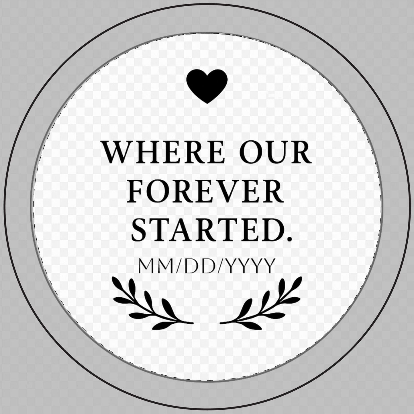 Printify Home Decor True Noir (Matte) / Beach Rose / 14oz 14oz Engraved Soy Candle — “Where Our Forever Started” Romantic Keepsake