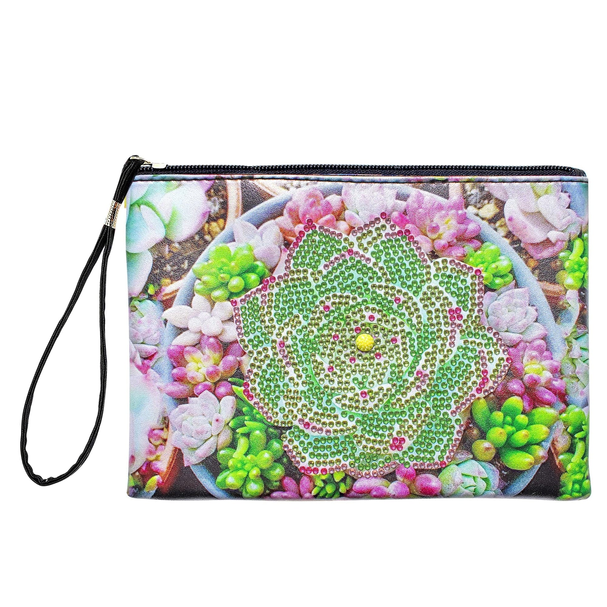 5DDpaints.com arts and crafts kit Succulents C 1pc DIY Succulents Diamond Art Clutch Purses a