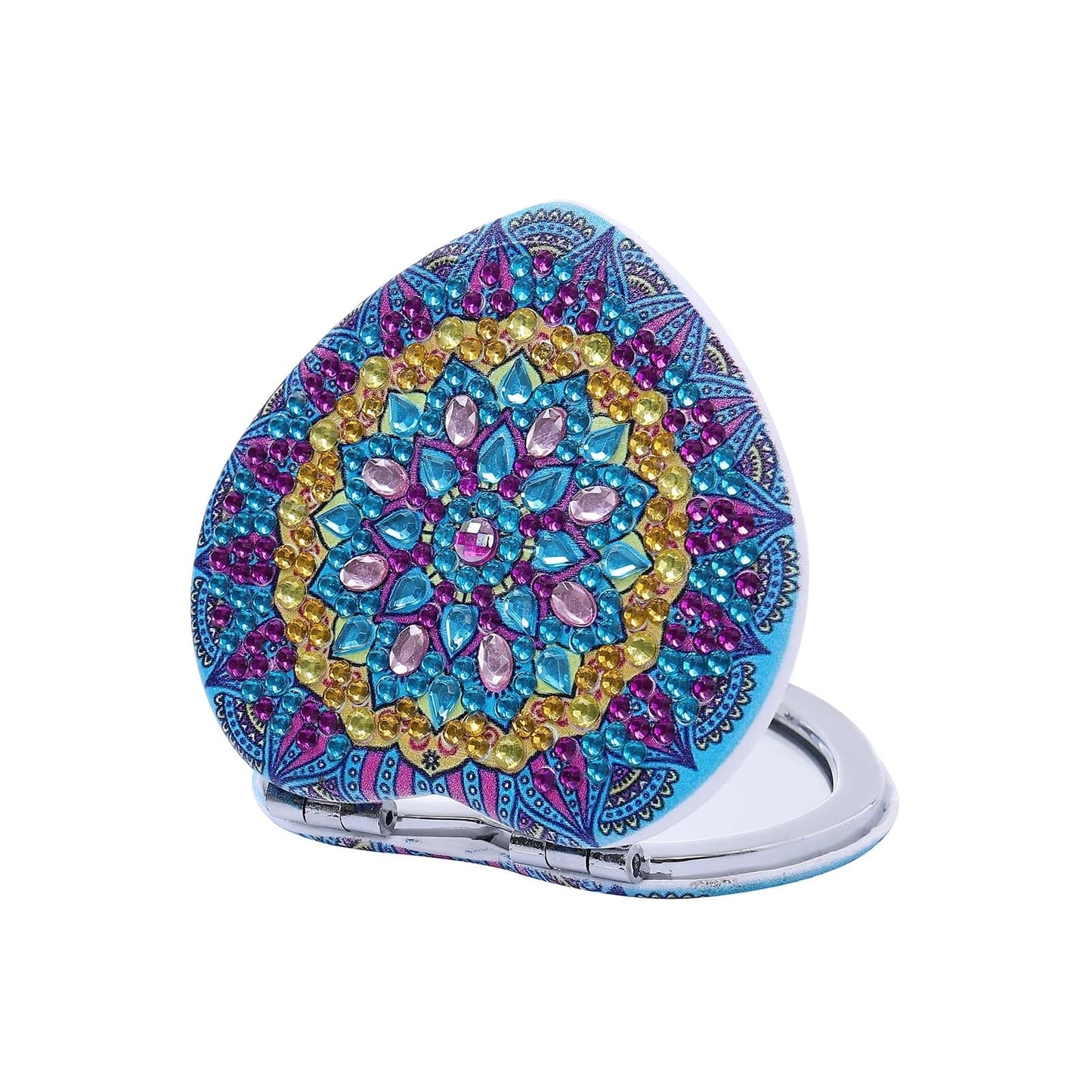 5DDpaints.com arts and crafts kit 110 1pc/Set DIY Mandala Diamond Art Compact Mirror