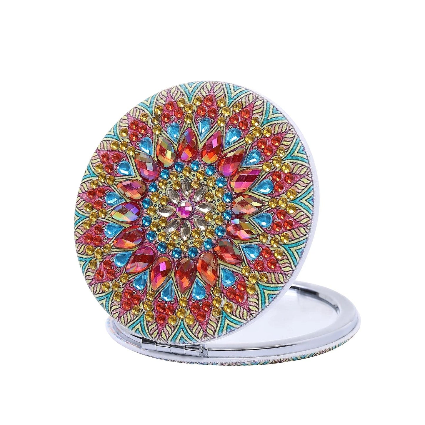 5DDpaints.com arts and crafts kit 109 1pc/Set DIY Mandala Diamond Art Compact Mirror