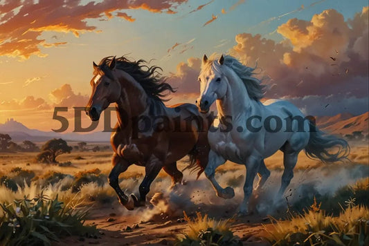 5D Diamond Painitng Horses Picture 2 / Round Art & Craft Kits