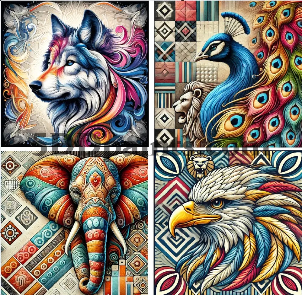 Amazello Art & Craft Kits 5D Diamond Painting Animal Mosiac