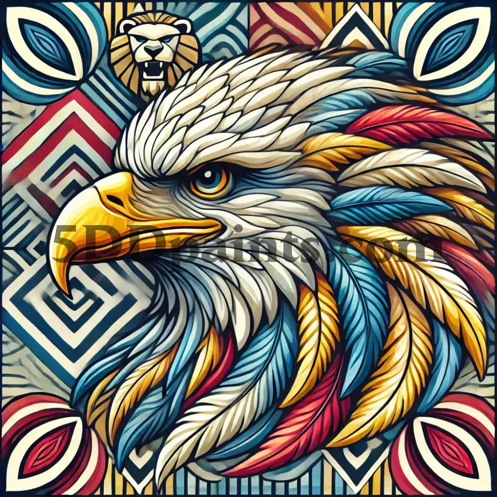 Amazello Art & Craft Kits Eagle / 20x20cm square 5D Diamond Painting Animal Mosiac