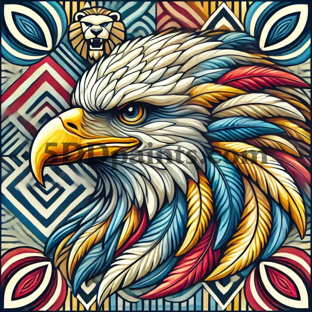 5D Diamond Painting Animal Mosiac Eagle / 20X20Cm Square