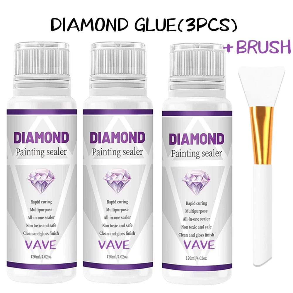 Amazello arts and crafts kit 120ML(3PCS)-Set1 5d Diamond Painting Art Glue Permanent Hold