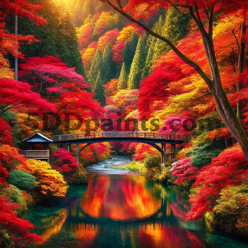 Amazello arts and crafts kit 5D Diamond Painting Autumn Forest