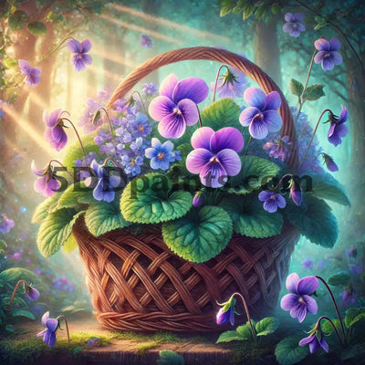 5D Diamond Painting Basket Of Flowers Arts And Crafts Kit