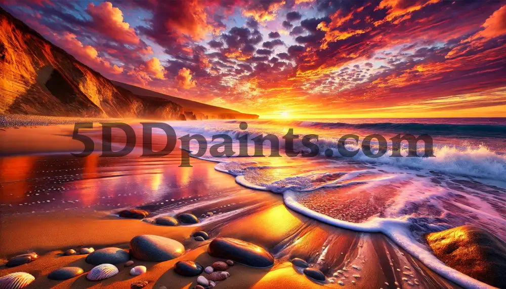 5D Diamond Painting Beautiful Beach Sunset Art & Craft Kits