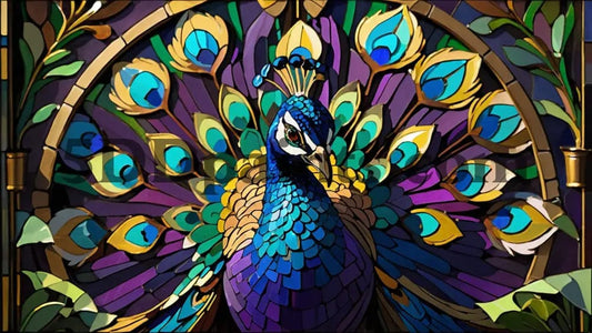 Amazello decoration 5D Diamond Painting Beautiful Peacock