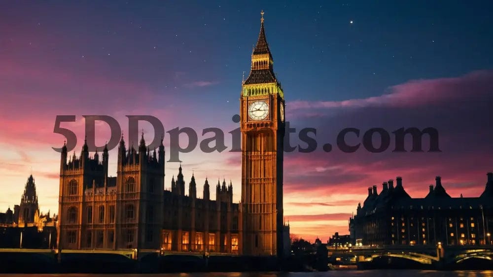 Amazello Art & Craft Kits 5D Diamond Painting Big Ben at Twilight