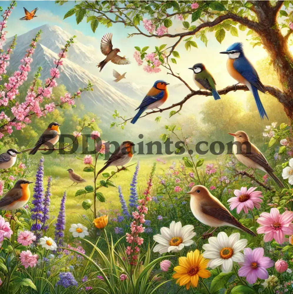 5D Diamond Painting Birds In A Garden Art & Craft Kits