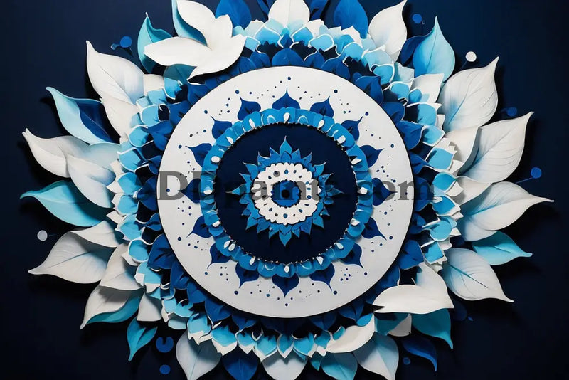 5D Diamond Painting Blue And White Mandala Decoration