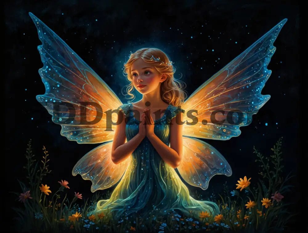 Amazello decoration 20x30cm Square Drill 5D Diamond Painting Blue Fairy ** Exclusive Collection **