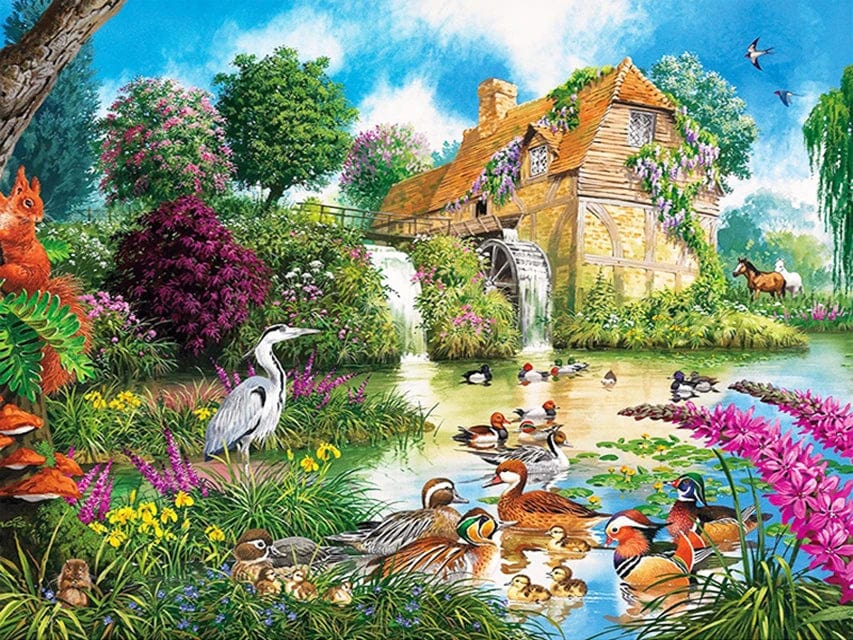 Amazello arts and crafts kit 301 / Full Square 45X60cm 5D Diamond Painting Bright & Beautiful Garden