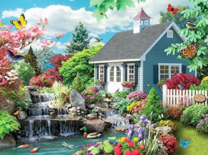 Amazello arts and crafts kit 291 / Full Square 20X30cm 5D Diamond Painting Bright & Beautiful Garden