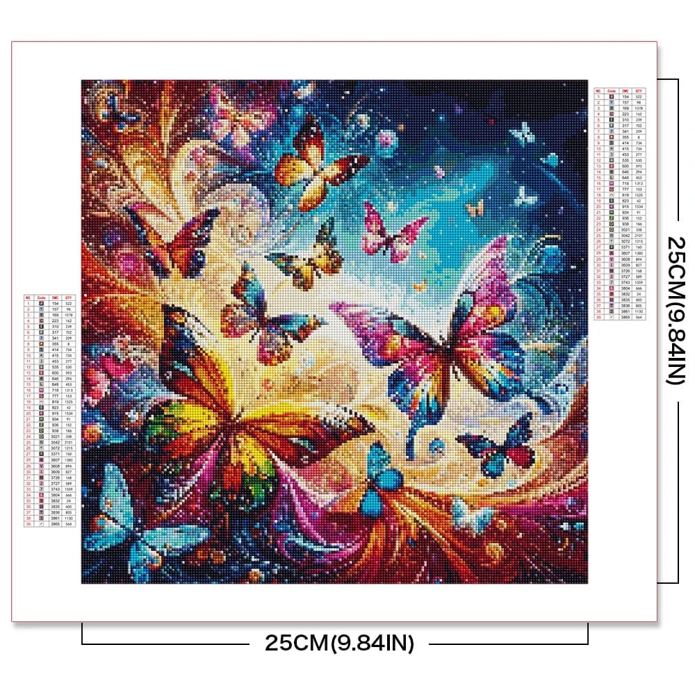 Amazello arts and crafts kit 5D Diamond Painting Butterflies