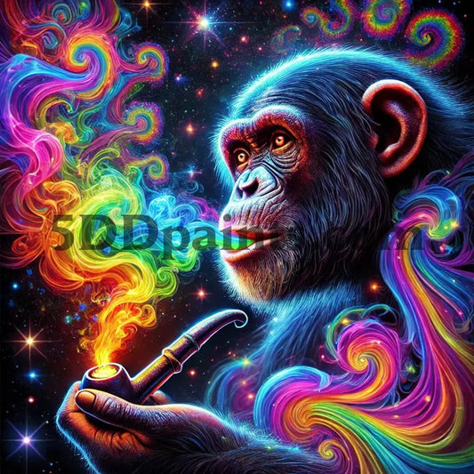 Amazello arts and crafts kit 5D Diamond Painting Cosmic Chimp