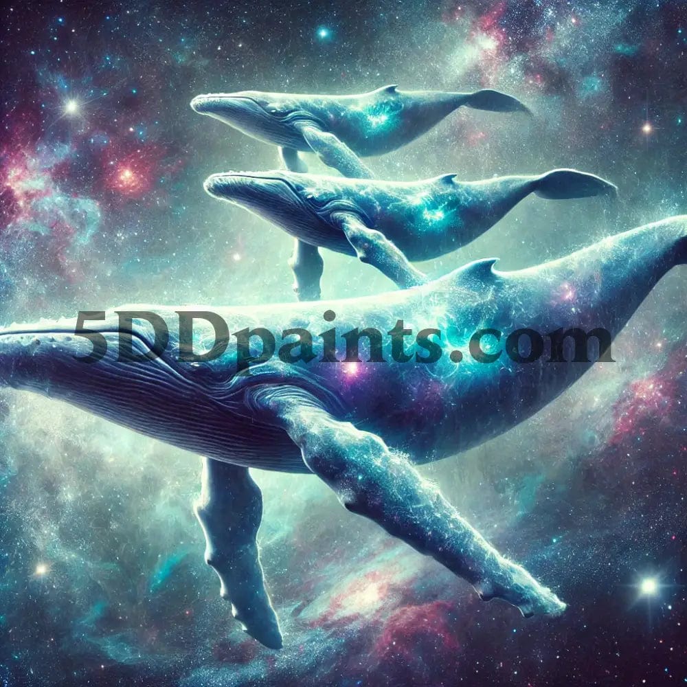 Amazello arts and crafts kit 5D Diamond Painting Cosmic Whales