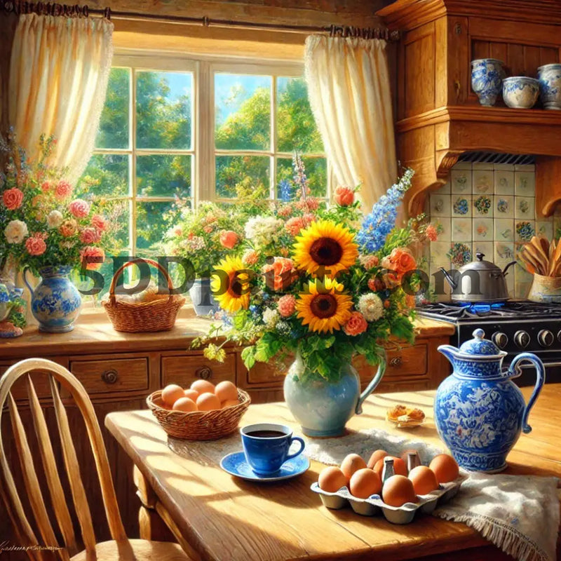 5D Diamond Painting Cozy Kitchen Arts And Crafts Kit