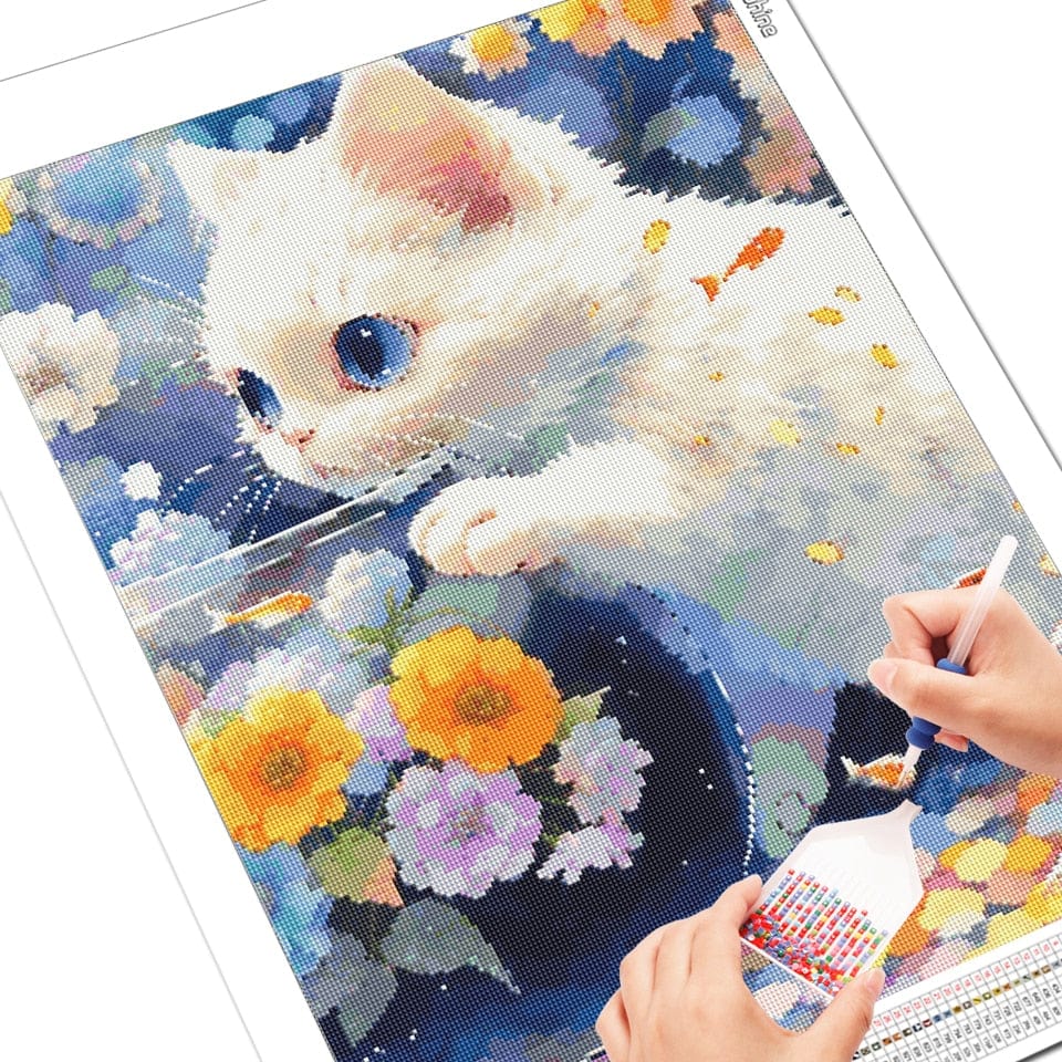 Amazello arts and crafts kit 5D Diamond Painting Cute Cat